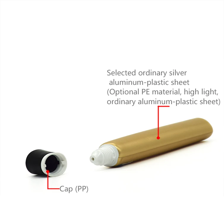 19mm Square Bottom Soft Tube 10-25ml for BB Cream Gel Skincare Ointment with High Flat PP Cap