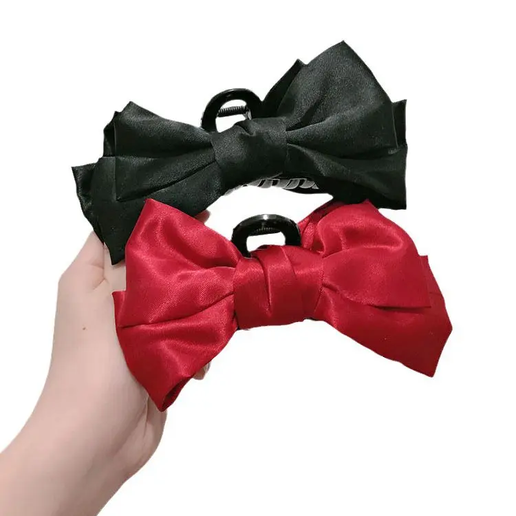 Women girls Korean bow hair clips hair shark claw clip Accessories