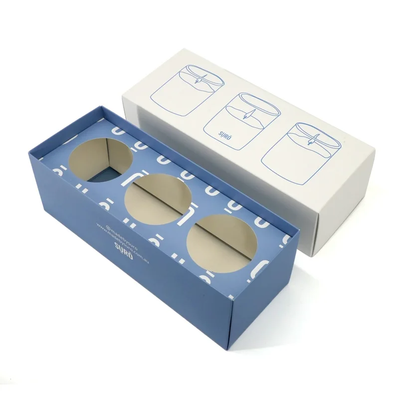 Custom Logo Printed Luxury Cardboard Drawer Sliding Gift Candle Box Eco Friendly Colored Slid Drawer Box with Sleeve