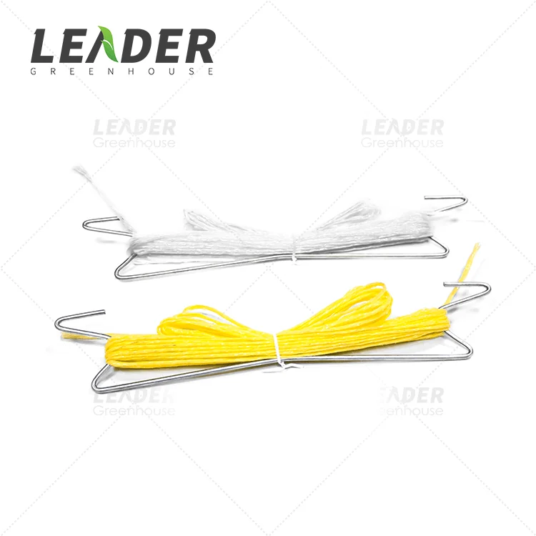 Garden accessory agriculture plastic film greenhouse vegetable planting galvanized tomato hanging tomato m hook with 15m twine