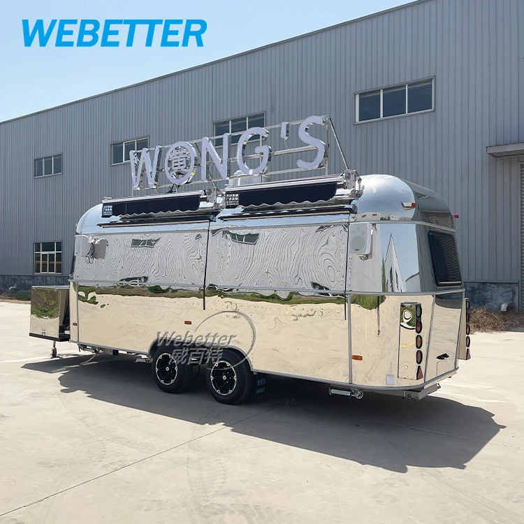 WEBETTER Street Coffee Food Trailer Commercial Catering Trailer Mobile Restaurant Dessert Food Truck Hot Dog Food Carts For Sale
