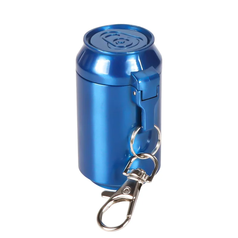 Futeng Mini Outdoor Ashtray Metal Cans Ashtray Custom Wholesale Pocket Portable Cigarettes Ashtray Keychain Smoking Accessories
