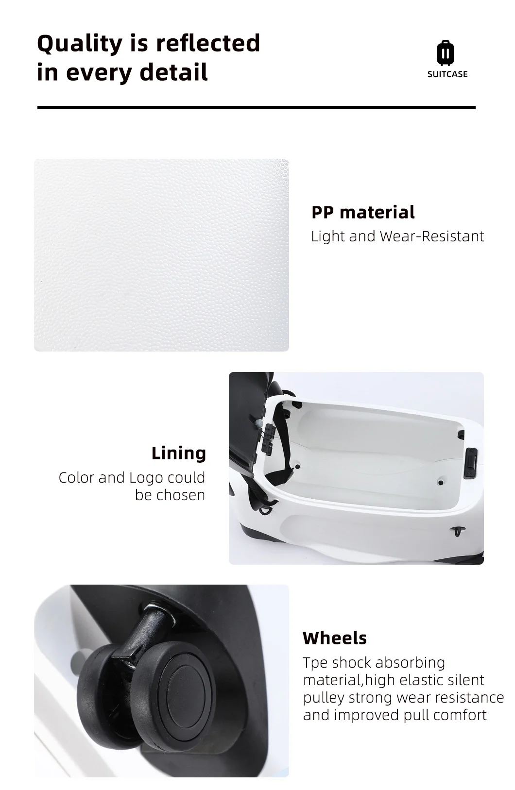 PP Cute Children Animal Design Panda Kids Ride on Rolling Suitcase Luggage for School Travel Trip