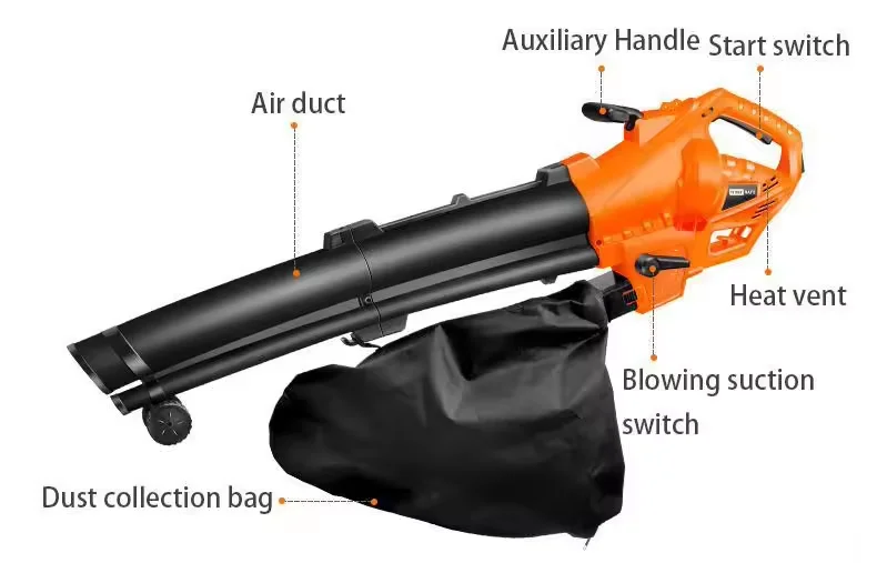 Garden tool portable mini electric leaf blower and vacuum