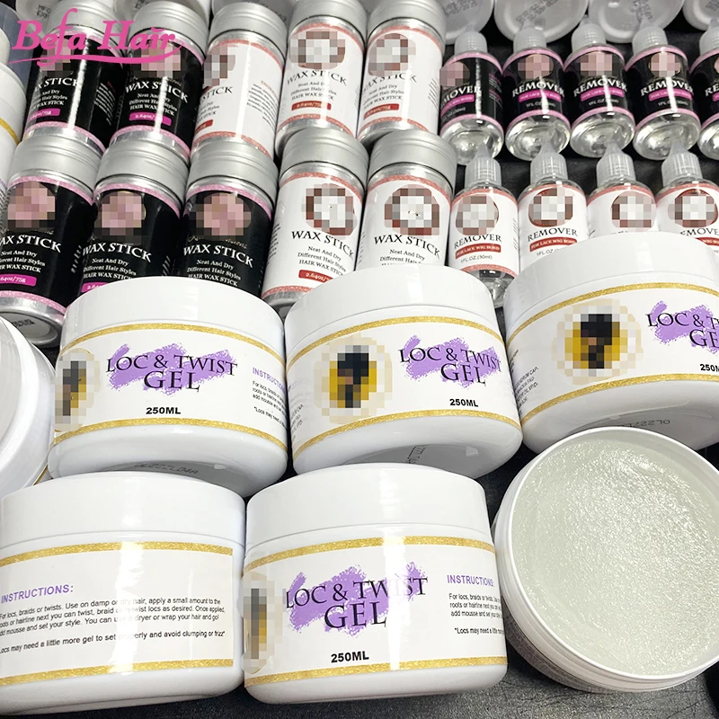 Big Size Extra Hold Loc & Twist Conditioning Shining Braid Gel Custom Logo Natural Ingredients Unisex Adults Hair Gel