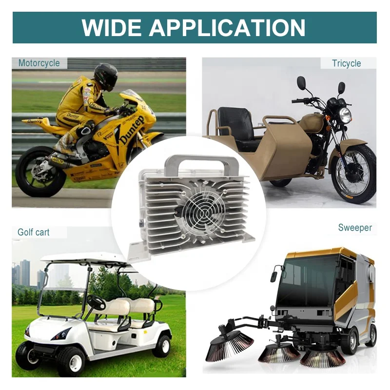 Lithium LiFePO4 Battery Charger for EV Motorcycle 2kw Longrun Waterproof Fast Charger on Board Golf Cart Charger