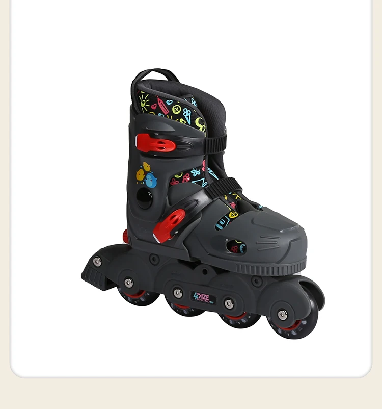 Professional Speed Sliding Free Skating Adjustable Portable Featuring All Illuminating 4 Light Up Wheels for Girls and Boys Outd