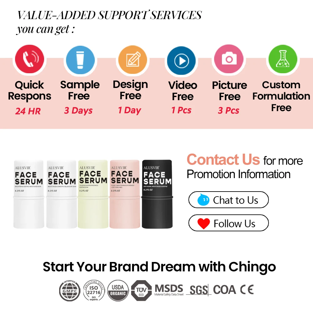 Repair Face Serum Stick Customized Label Makeup Moisturizing Centella Extract Panthenol Face Serum Moisturizer Stick Wholesale