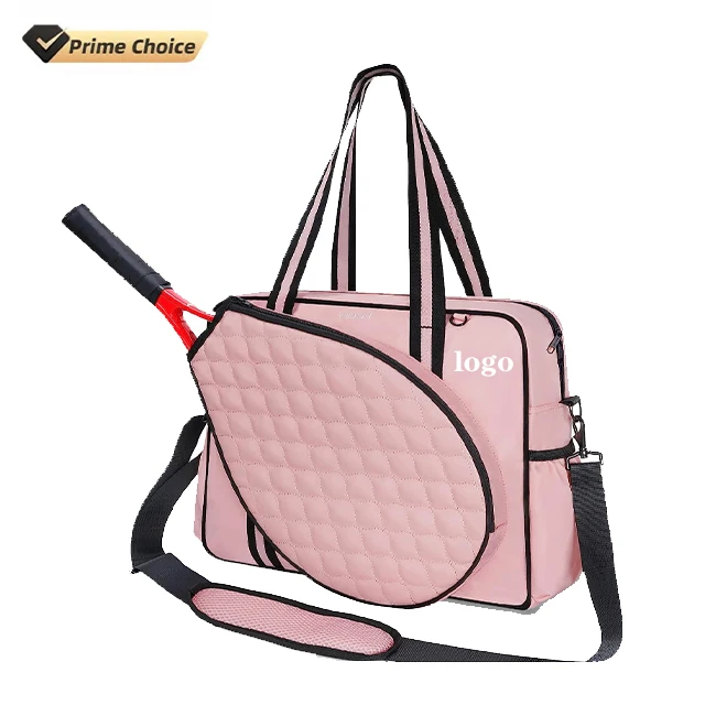 custom Water Resistant Leather Shoulder Paddles Beach quilted tennis backpack Rackets Bag For Women tennis tote pickleball bag
