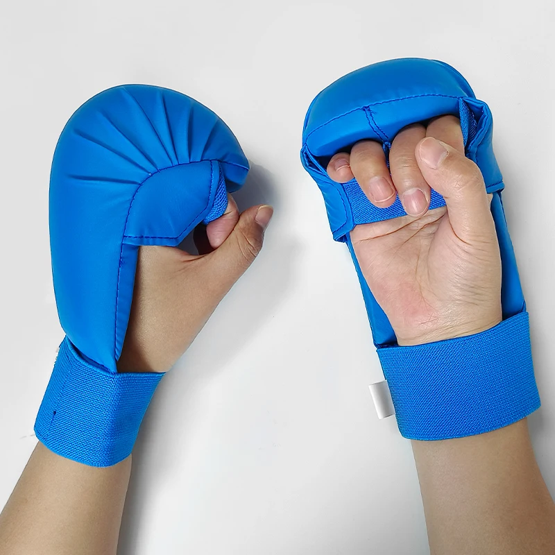 High Quality Unisex Wushu Equipment Thumb-Free Karate Gloves Made of PU Material Protective Gear for Karate Practice