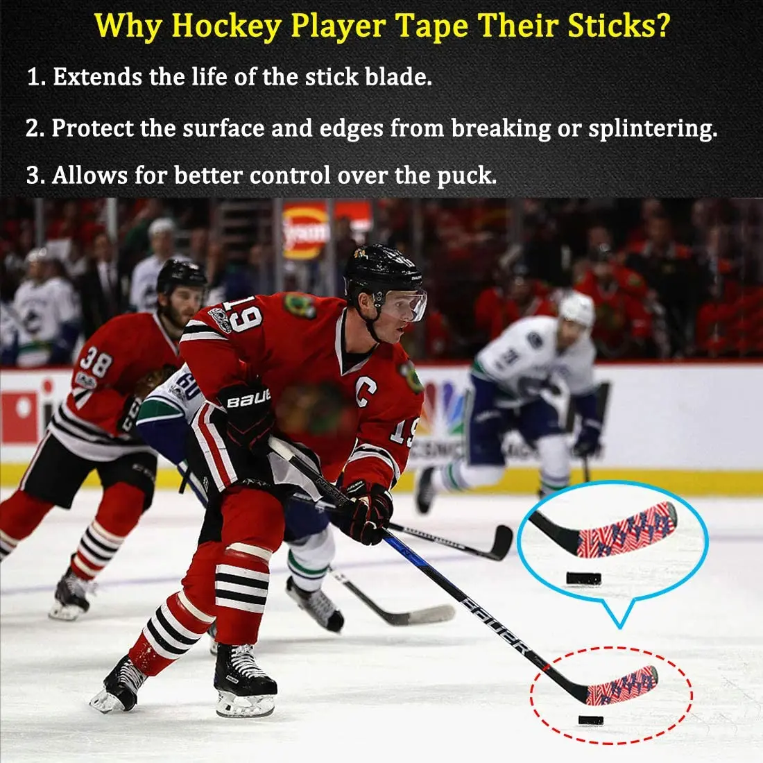 Custom Logo CE Certified Cloth Adhesive Ice Field Hockey Stick Grip Tape Sport tape