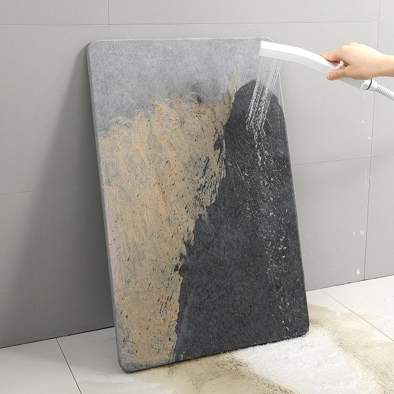 tub suction diatomite customize diatomaceous bottom shower thin marble gel bathroom tub modern floor modern custom hard bath mat