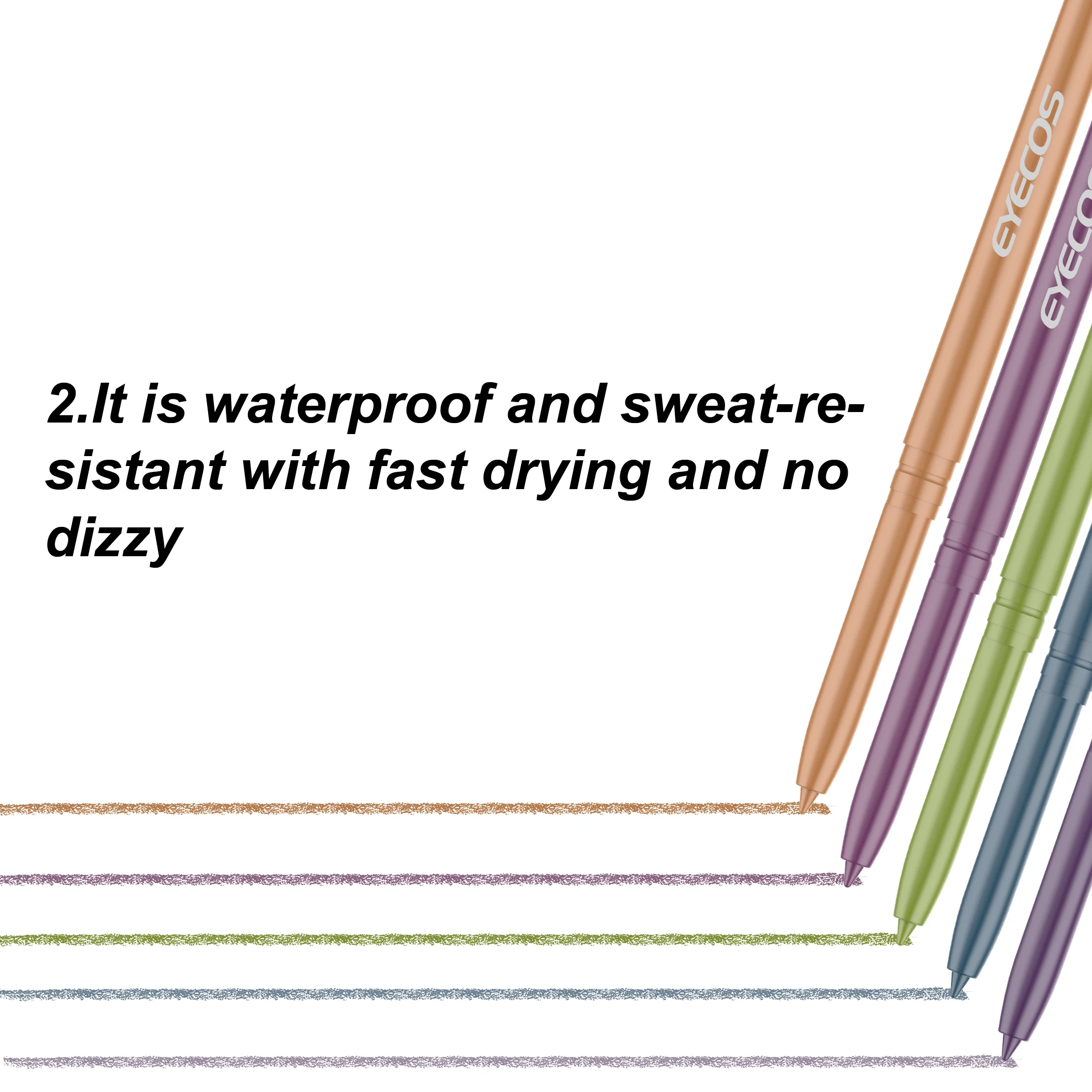 Multichrome New Wholesale Long Lasting Prtivate Label Smooth Matte Waterproof Custom Lashglue Glue Pen Eyeliner