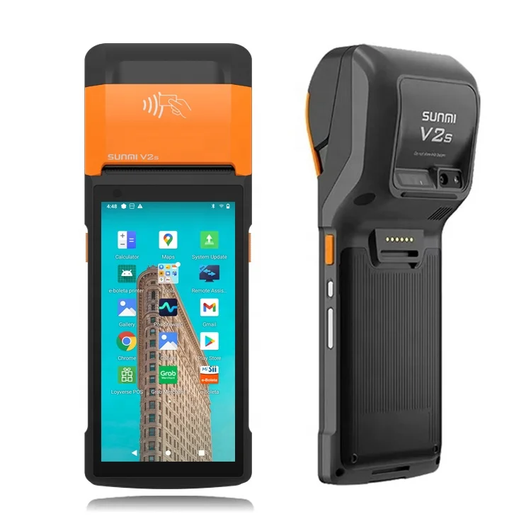 Sunmi V2S  Android 11 Mini Pos Machine Thermal Printer Pos Terminal With Lottery Pos Payment Machine