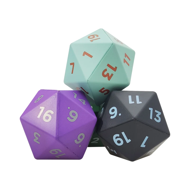 20 односторонних антистрессовых игральных Кубков из пенополиуретана D20