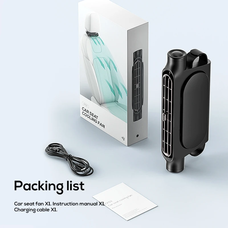 MEMO Hot Selling CF03 Blow Fan for Car Seat Car Seat Cooling Fan