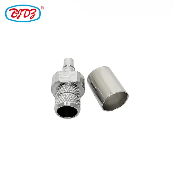 Factory supply Brass QMA Female Jack Crimp Connector For LMR400 RG8 RG213 RG214 Cable RF Coax Coaxial connectors in stock