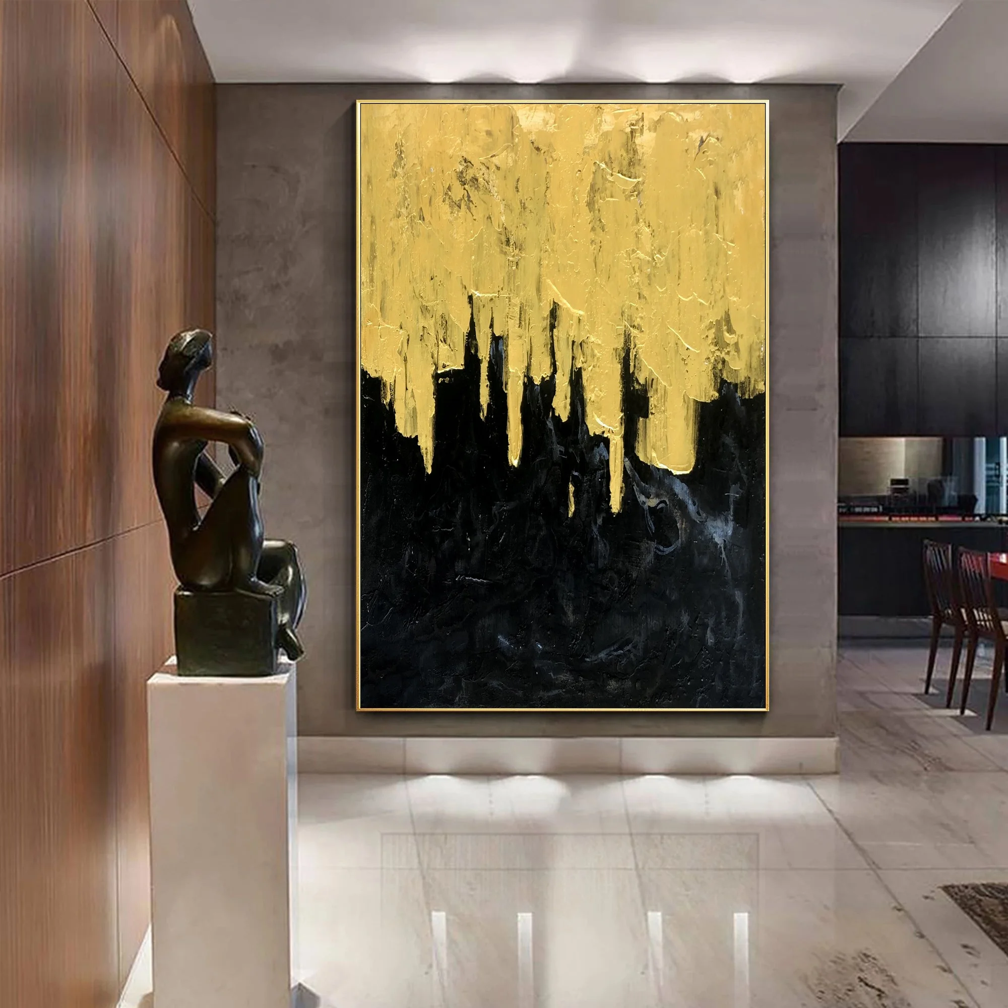 Customized dropshipping Abstract Oil Painting On Canvas Handmade Mural Modern Wall Art Picture Office Bar Home Large Art