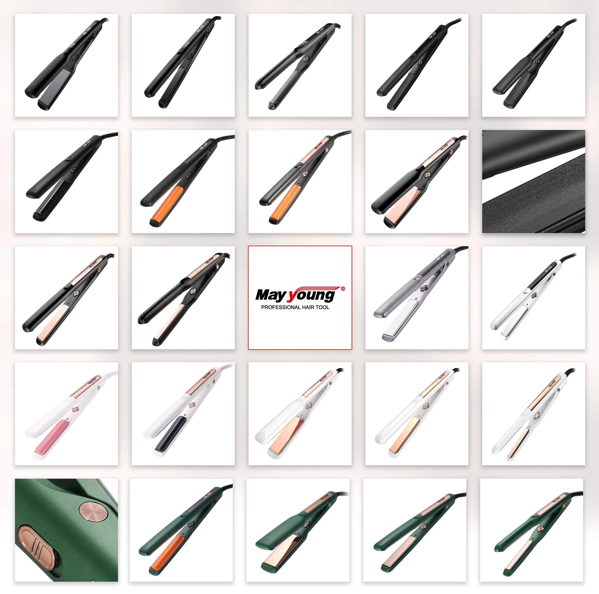 M511 Professional Brazilian Steam High tech Flat iron Hair straightener with teeth