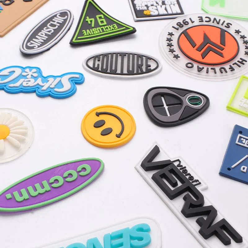 Rubber Label Wholesale Custom 3d Letters Name Logo Transparent Soft Silicone Patches for Clothing