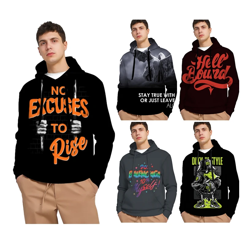 Hot Sale Wholesale Sweatshirts Full Printing Mens Hoodie Women Hoodie Custom 3d Logo Hoodies