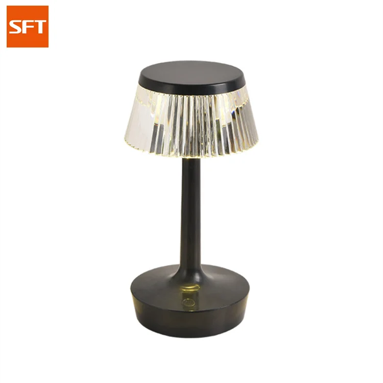 Popular gold wireless tower cordless restaurant rechargeable table lamp led cordless desk lamp for cafe bar bedroom decoration