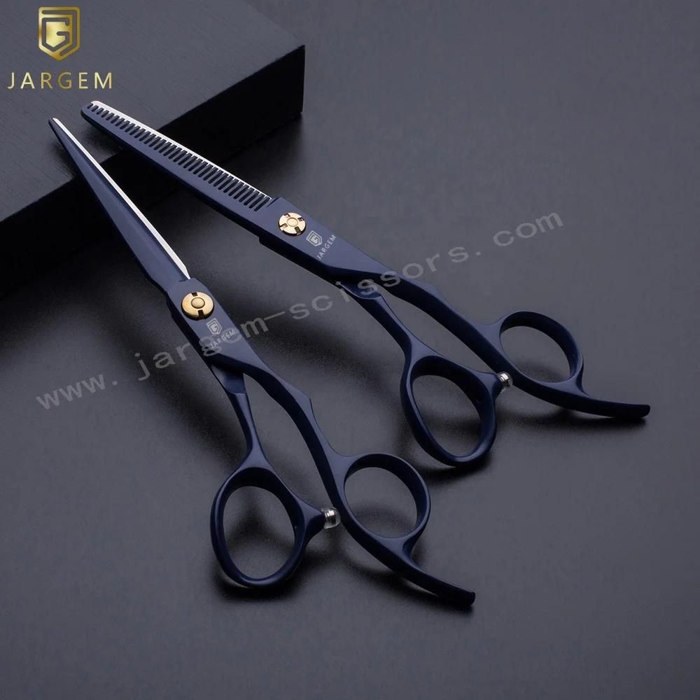 Black coated hairdressing scissors top selling 6.0 inch hair scissors set