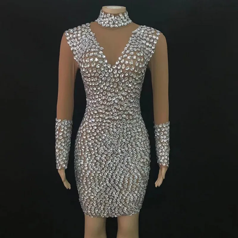 diamond studded dress