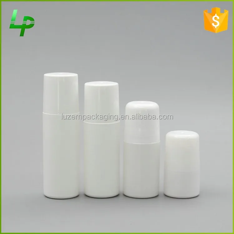 60ml Black Empty Straight Plastic Roll On Antiperspirant Bottle With Matte Black Lid