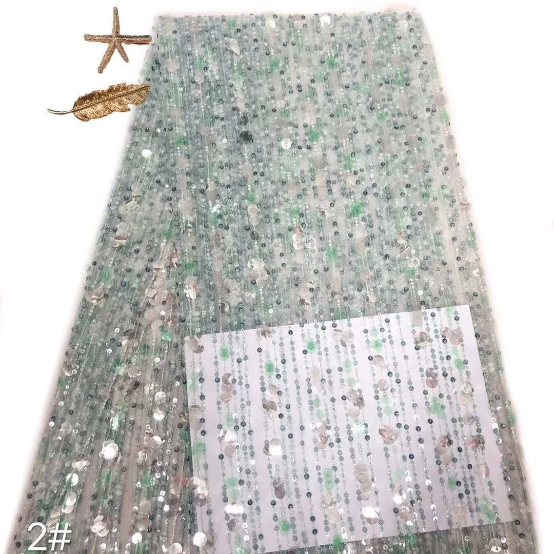 
High quality hot sale bead ribbon lace wedding dress embroidery mesh tulle roll liturgical fabric 