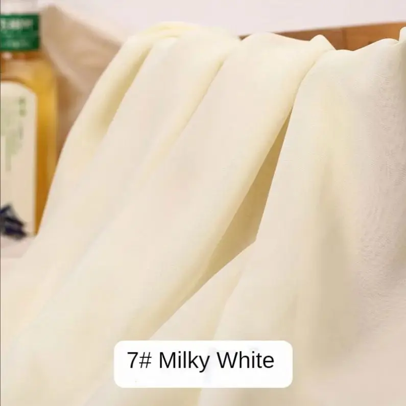 hot sale 150cm Chiffon Fabric DIY Sewing Girl Silk Dress Skirt Curtain Wedding Decoration Materials Handmade Patchwork Cloth