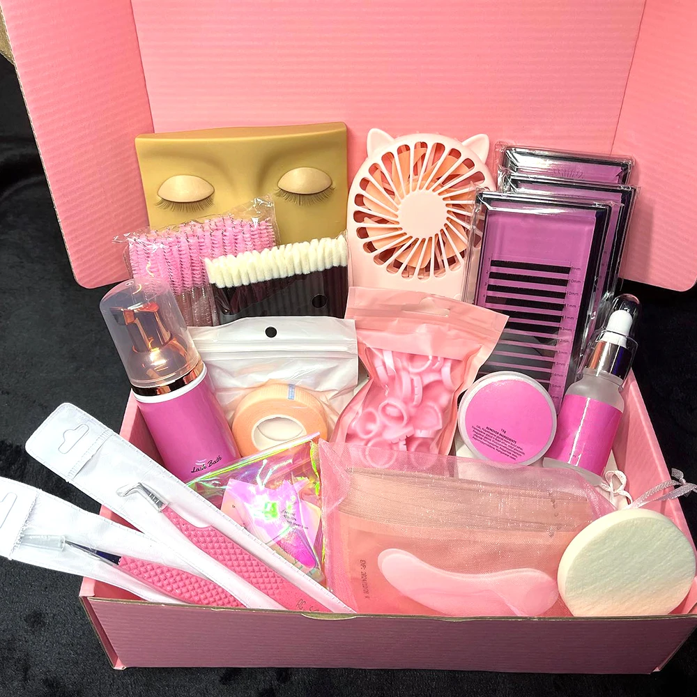 Hot Selling Eyelash Extension Training Kits Lash Kit Set Professional Eyelash Extension Tools For Starter