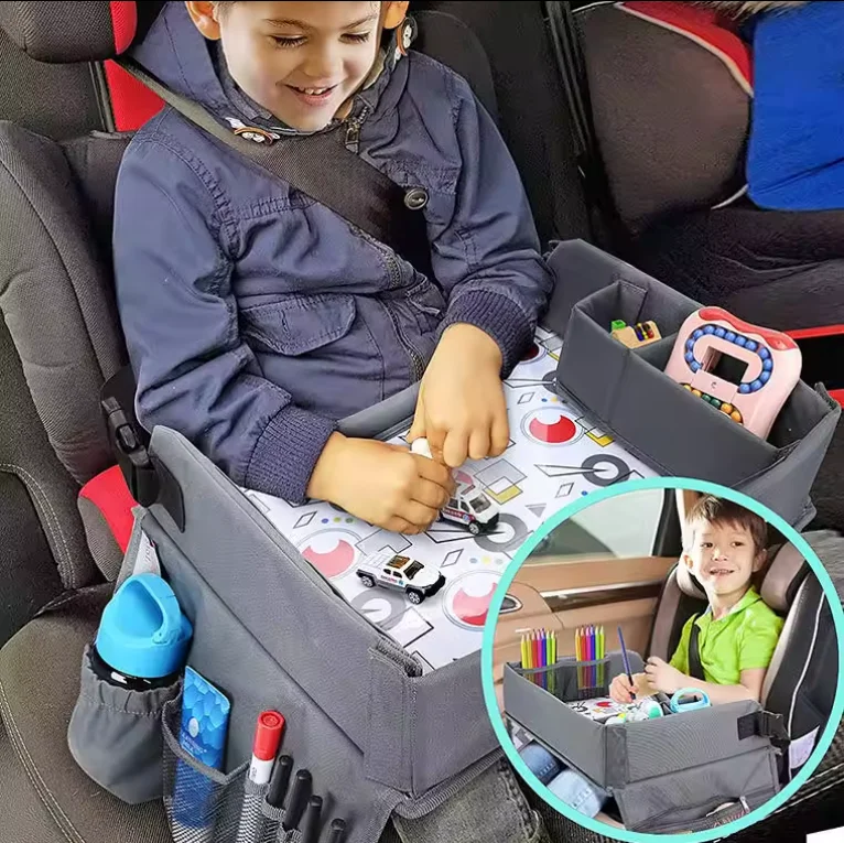 Factory wholesale Kids Lap Desk Car Seat car tray table kids Collapsible car Activity Kids Travel Tray