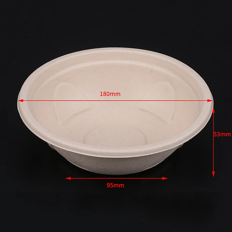 Biodegradable Sugarcane Fast Food Package disposable Degradable environmental protection salad bowl with lid