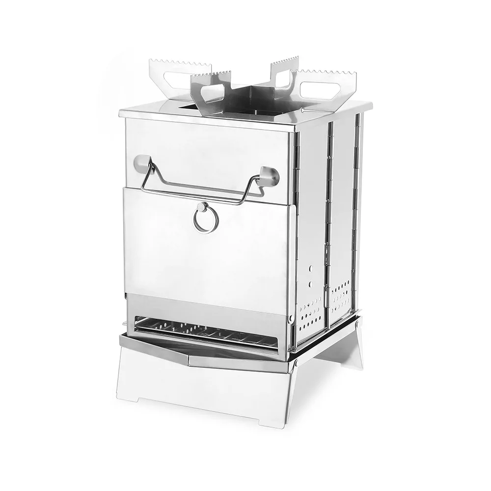 Outdoor Cooking Portable Tent Stove Camping Hiking Fishing Wood Stove Folding Stoves Fire Wood Heater
