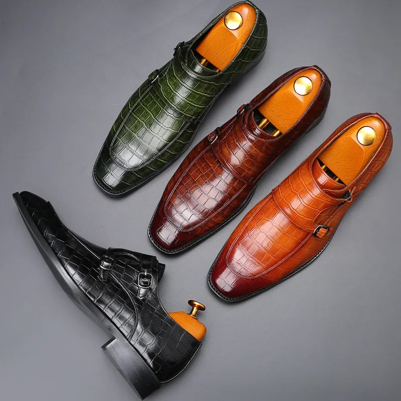  Мужские туфли ручной работы Крокодиловая Кожа дышащие мокасины без застежки Классические лоферы лучшее