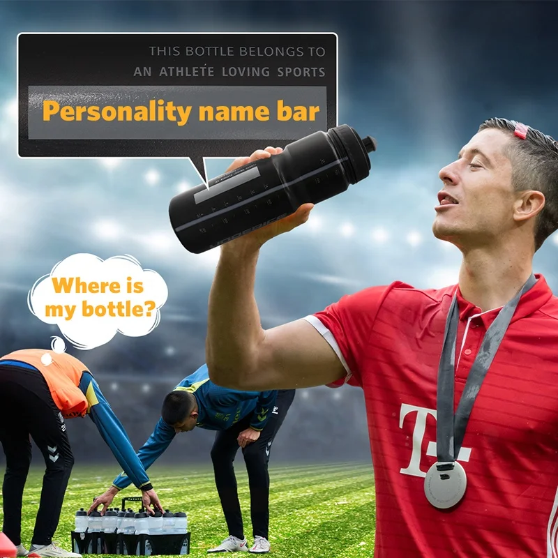 Suction Mouth 750 ML  Water Bottle Ice Hockey Rugby Portable Handy Cup Extruded Water Type Sports Kettle hockey bottle