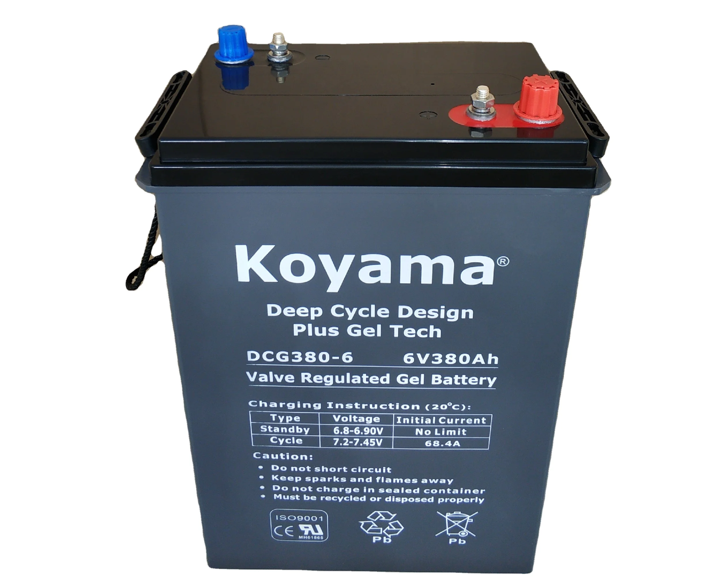 6V 380AH Deep Cycle Storage Gel Battery DCG380-6 For Yacht Tractor forklift crane