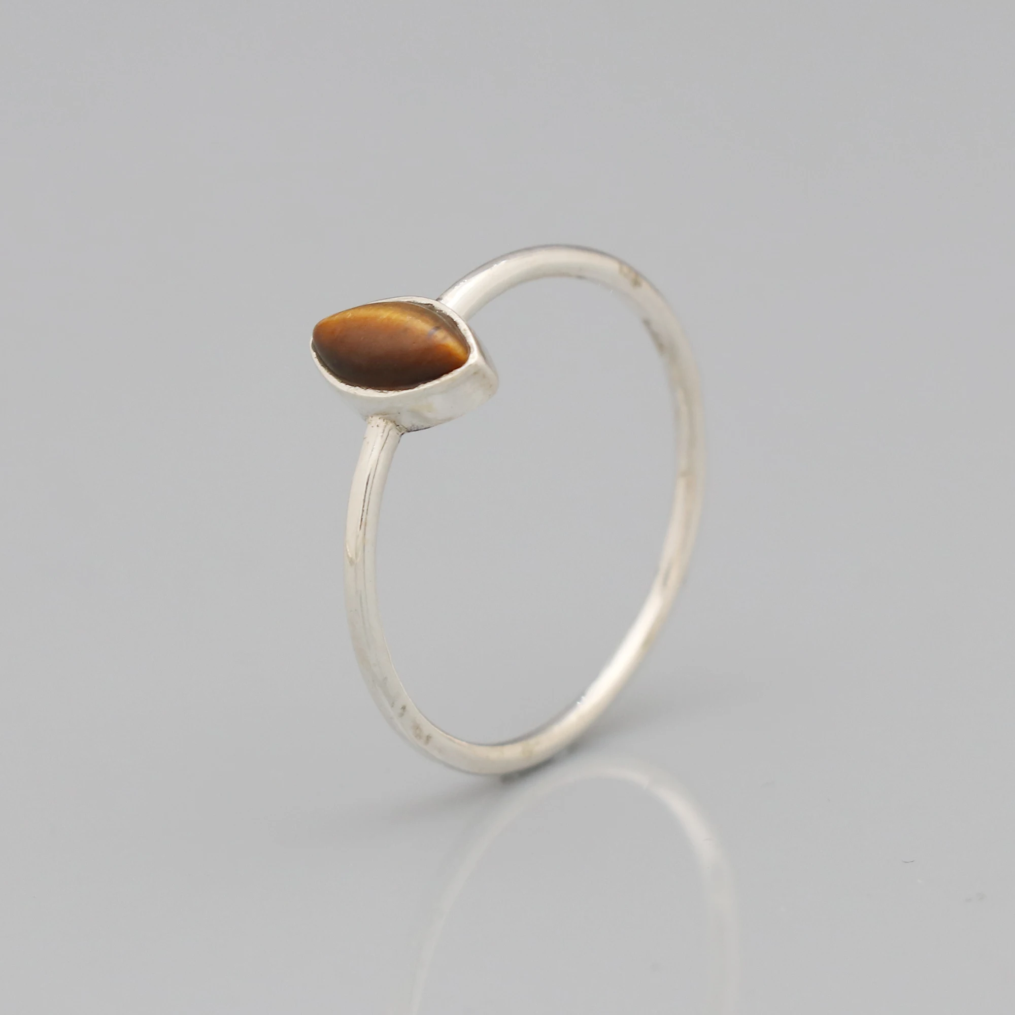 Minimal Tiger Eye Marquise Gemstone Ring 925 Sterling Silver RingMinimal Tiger Eye Marquise Gemstone Ring 925 Sterling Silver Ri