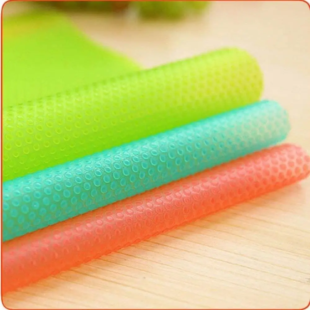 multi-colors silicone material anti skip Fridge Refrigerator Drawers Mats 4pcs set