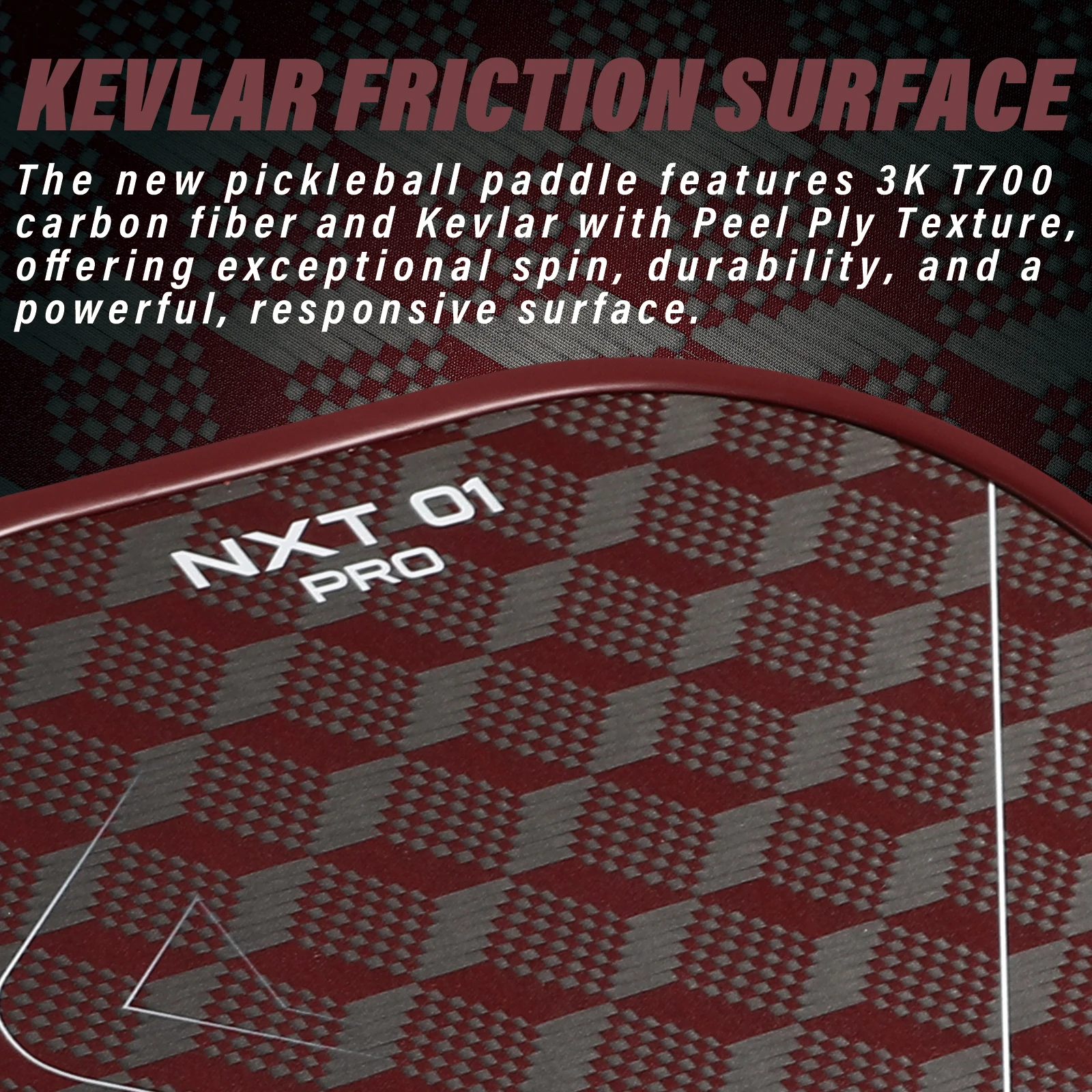 AMASPORT Upgraded NXT01 Pro Custom PP Honeycomb Carbon Fiber Pickleball Paddle Rackets