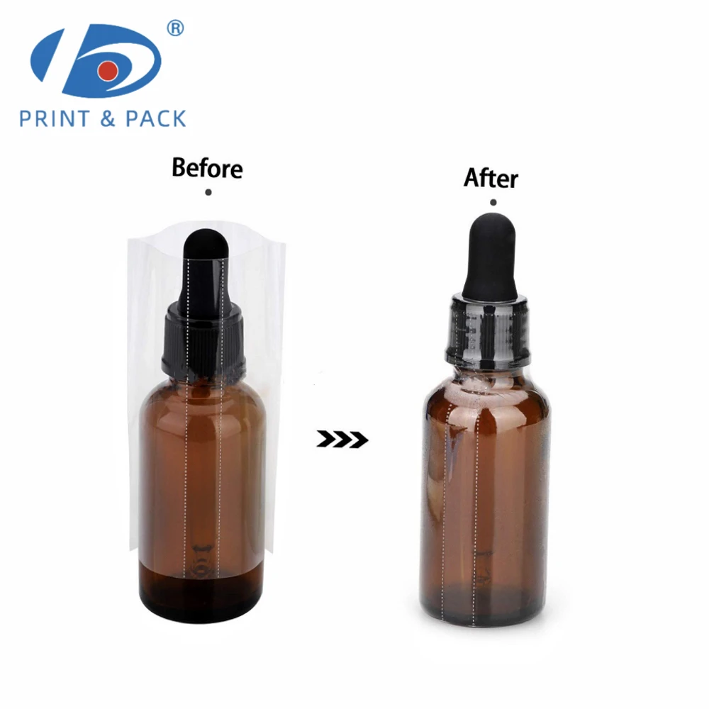 Custom Clear Transparent PVC/PET PlasticHeat Shrink Wrap Film Packaging Shrink Wrap Band for Bottle Neck Sealing