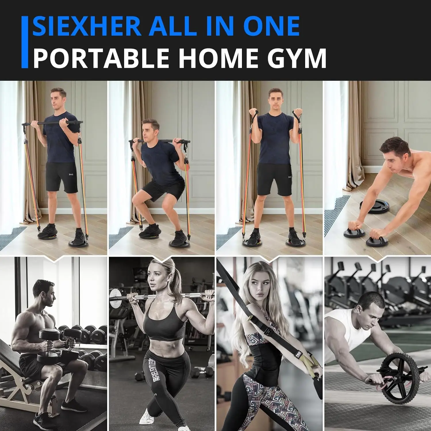 RS 16 in 1 Push Up Bar Muscle Exercise Multifunctional Abs Dip Stands Push-Up Stands Portable Push Up Board With Pull Up Bands