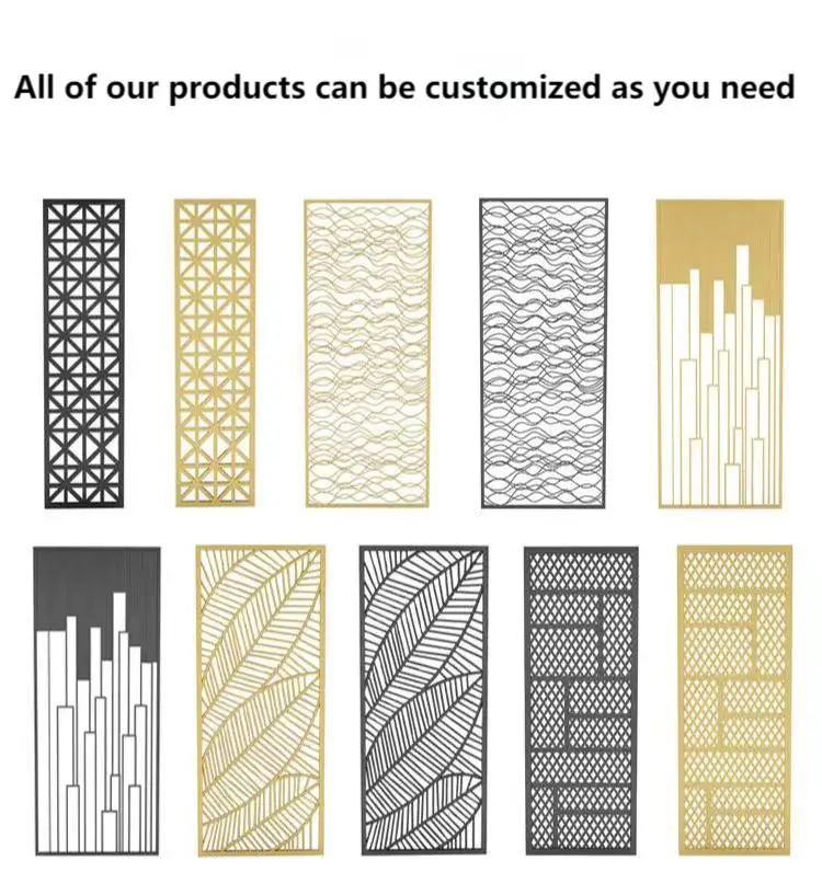 Custom stainless steel commercial room dividers partitions candle screen portable garden screens room dividers
