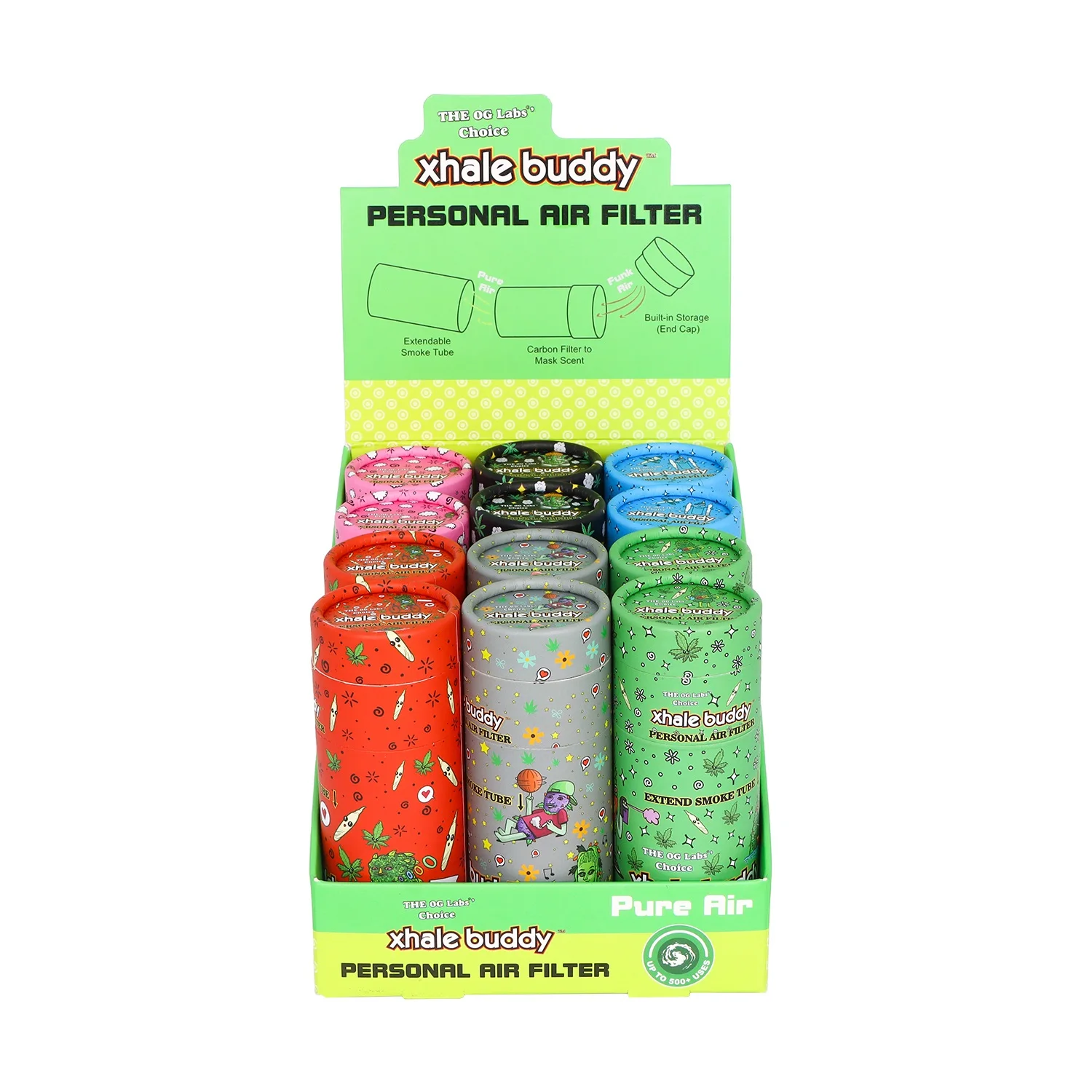 Multi Color Clean Efficient Portable Smoking Filter With Plastic Storage Box Smoke Collector Cigarette Store Accessories