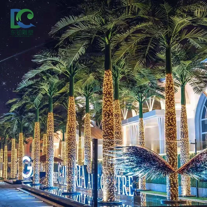 Professional factory make artificial coconut palm tree large outdoor artificial evergreen trees