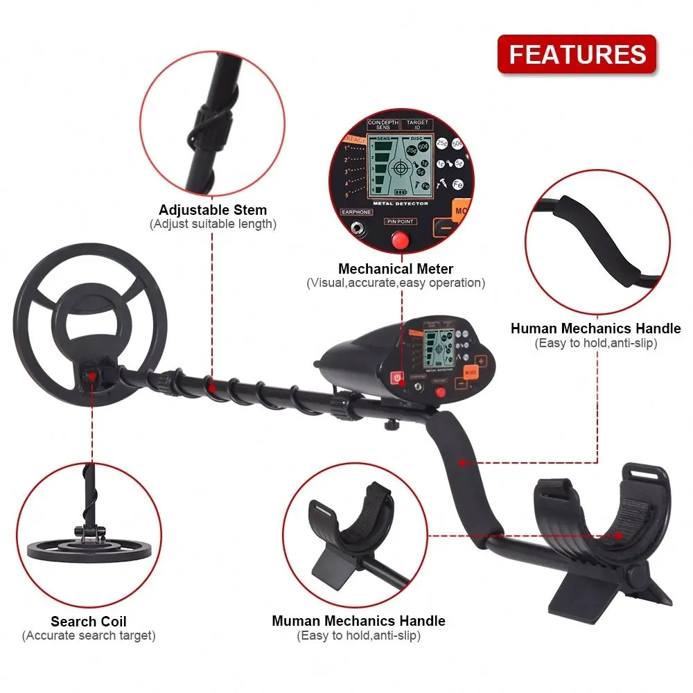 High sensitivity gold metal detector MD-5030 de metales for metal detectors treasure hunting gold underground