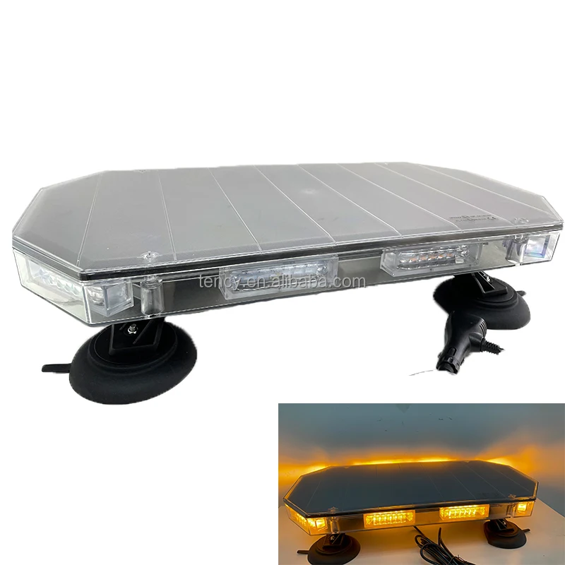 Amber light bar car LED warning strobe ambulance Emergency mini lightbar