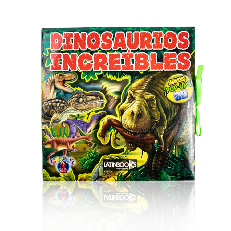 Cheap Printing Custom Education Use Book CardBoard Printing 3D Dinosaur Story For Children Factory Custom