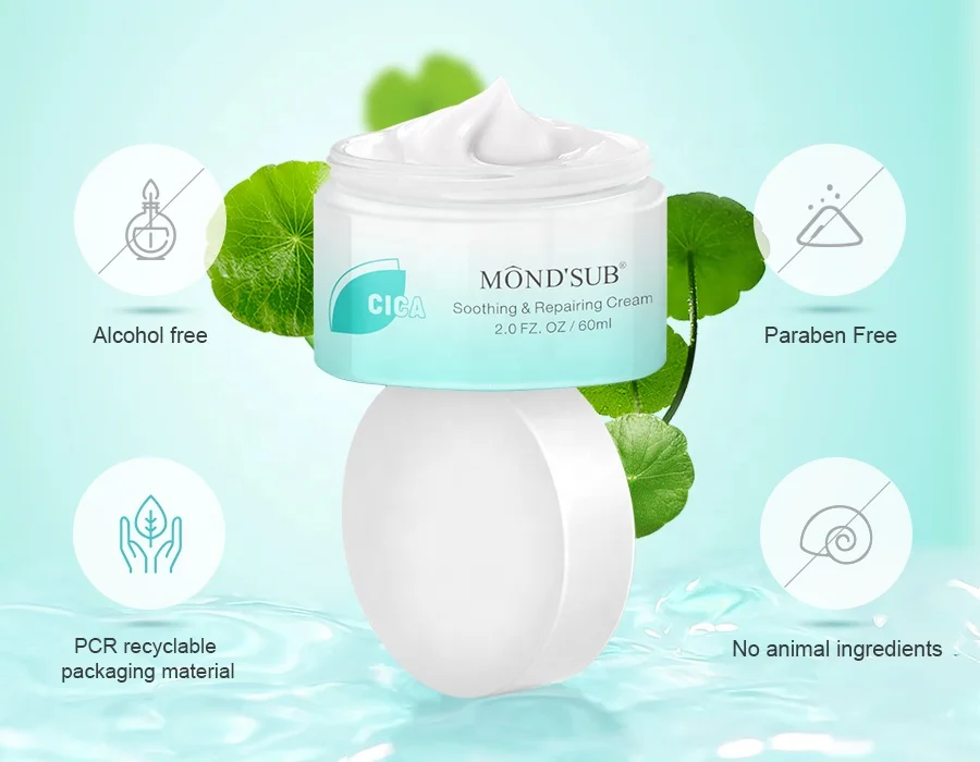 Centella Asiatica Custom Women Beauty Facial Oganic Creams Oem Vegan Base Face Cream